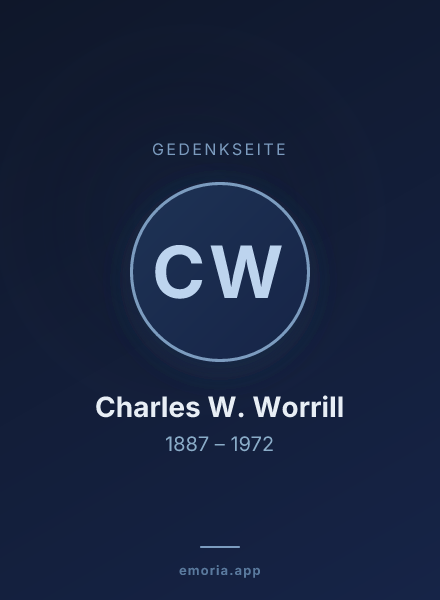 Gedenkportrait von Charles W. Worrill