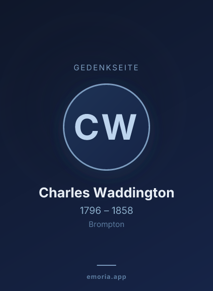 Gedenkportrait von Charles Waddington