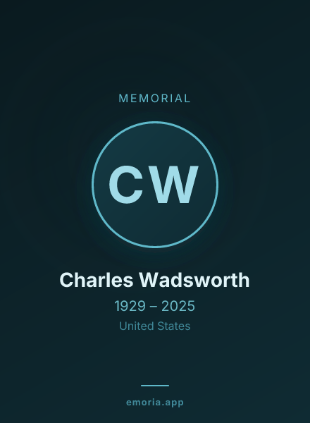 Memorial portrait of Charles Wadsworth