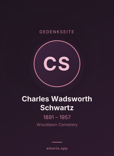 Gedenkportrait von Charles Wadsworth Schwartz