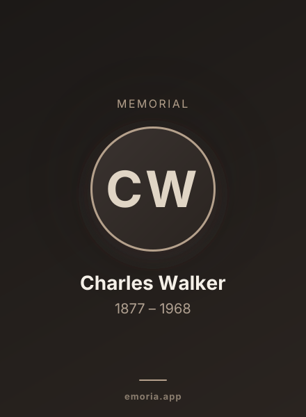 Memorial portrait of Charles Walker