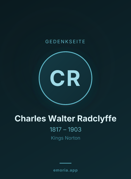 Gedenkportrait von Charles Walter Radclyffe