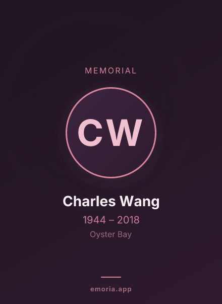 Memorial portrait of Charles Wang
