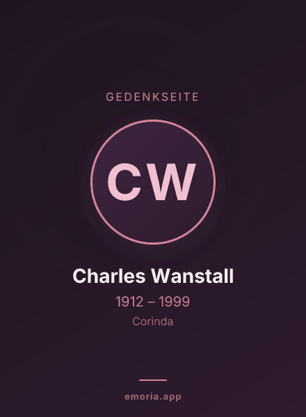 Gedenkportrait von Charles Wanstall