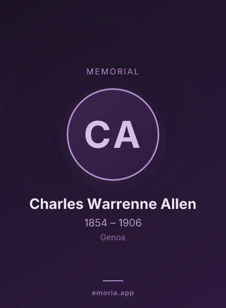 Memorial portrait of Charles Warrenne Allen