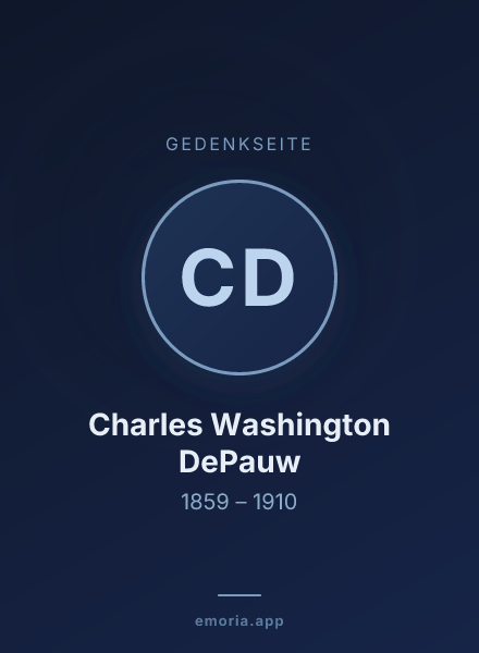 Gedenkportrait von Charles Washington DePauw