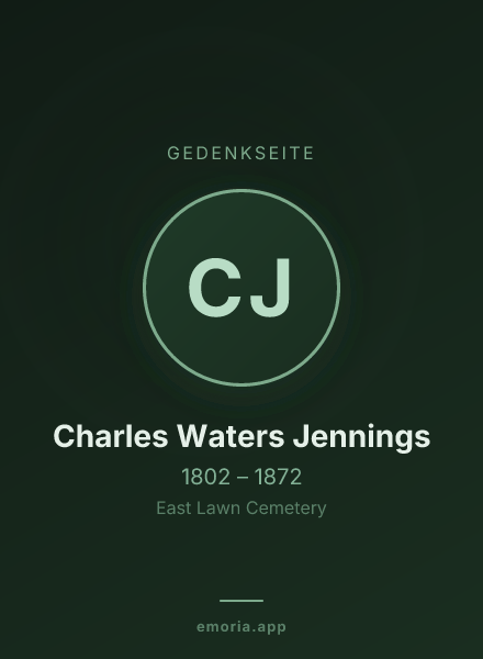 Gedenkportrait von Charles Waters Jennings