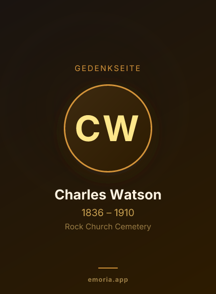 Gedenkportrait von Charles Watson