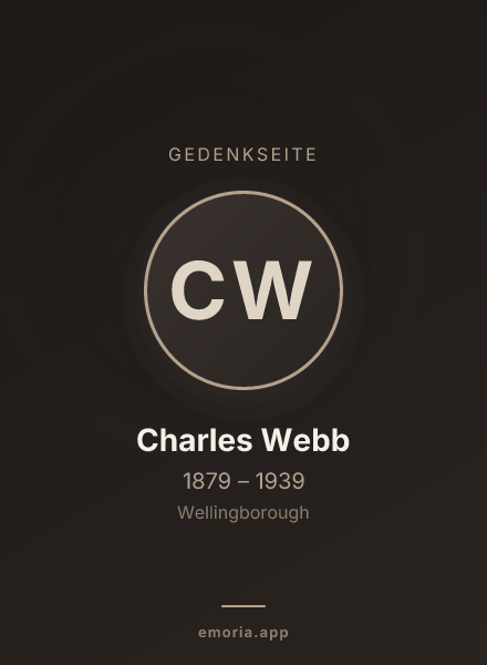 Gedenkportrait von Charles Webb