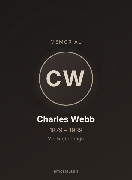 Memorial portrait of Charles Webb
