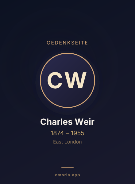 Gedenkportrait von Charles Weir