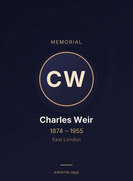 Memorial portrait of Charles Weir