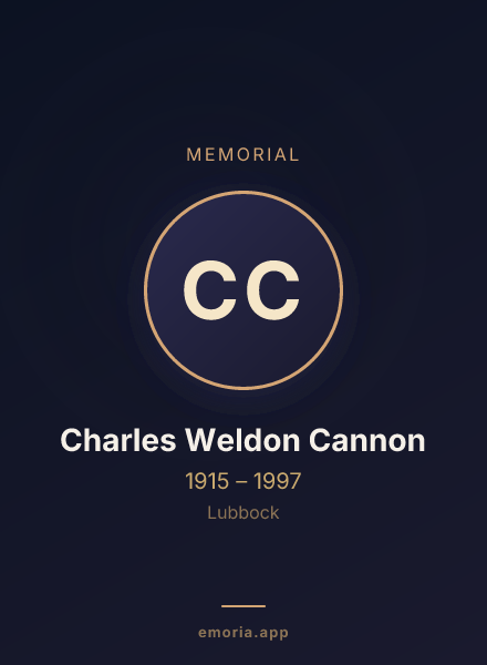 Memorial portrait of Charles Weldon Cannon