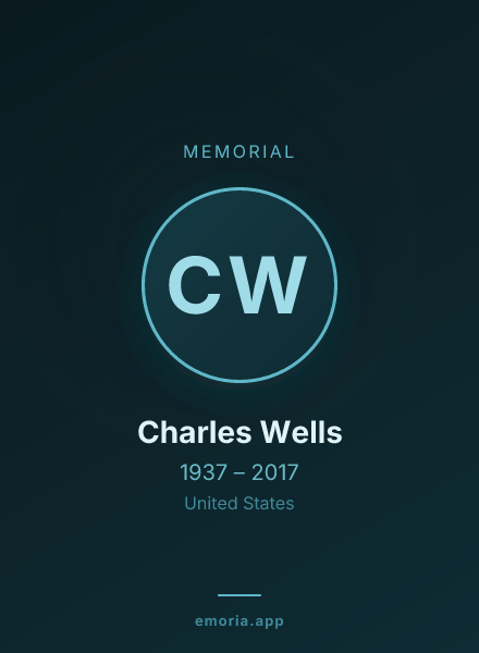 Memorial portrait of Charles Wells