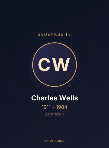 Gedenkportrait von Charles Wells