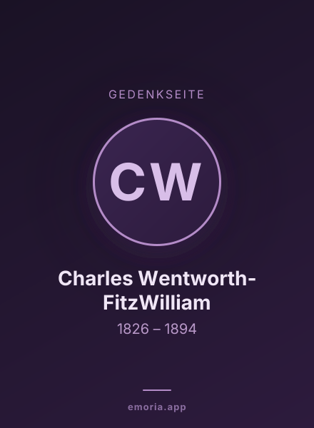 Gedenkportrait von Charles Wentworth-FitzWilliam