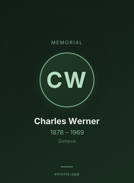 Memorial portrait of Charles Werner