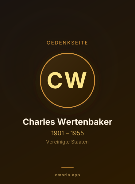 Gedenkportrait von Charles Wertenbaker