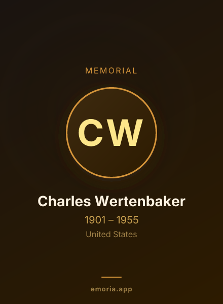 Memorial portrait of Charles Wertenbaker