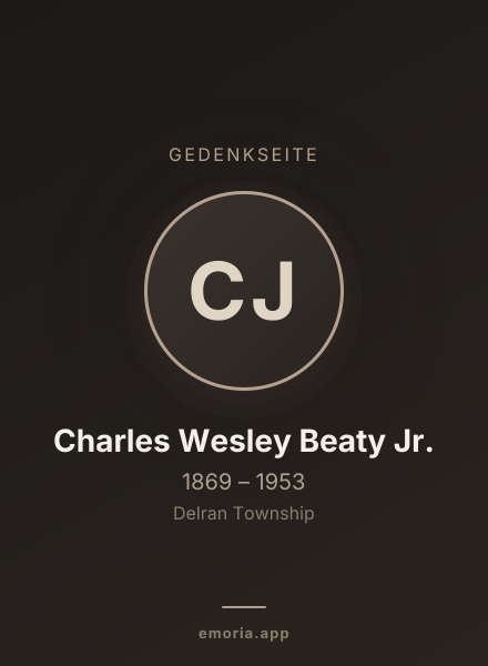 Gedenkportrait von Charles Wesley Beaty Jr.
