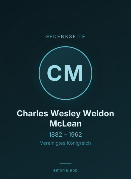 Gedenkportrait von Charles Wesley Weldon McLean