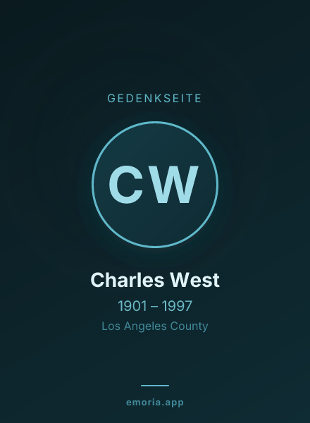 Gedenkportrait von Charles West