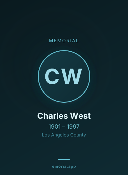 Memorial portrait of Charles West