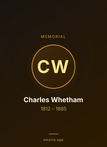 Memorial portrait of Charles Whetham