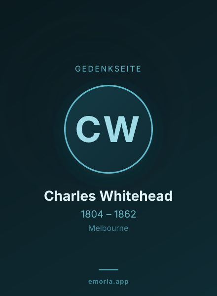 Gedenkportrait von Charles Whitehead