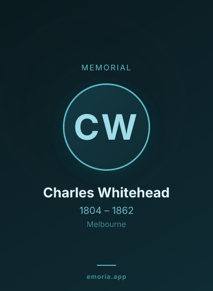 Memorial portrait of Charles Whitehead