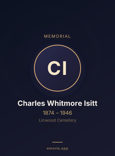 Memorial portrait of Charles Whitmore Isitt