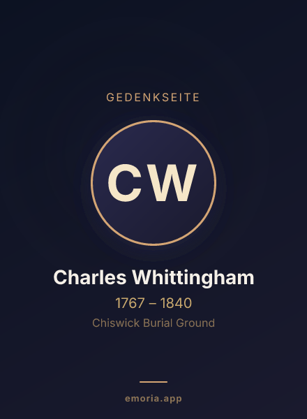 Gedenkportrait von Charles Whittingham