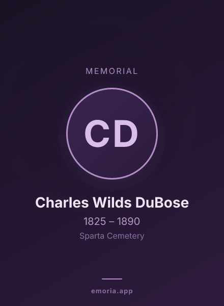 Memorial portrait of Charles Wilds DuBose