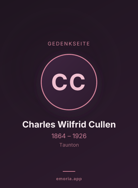 Gedenkportrait von Charles Wilfrid Cullen