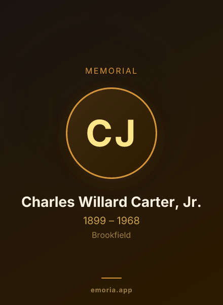 Memorial portrait of Charles Willard Carter, Jr.