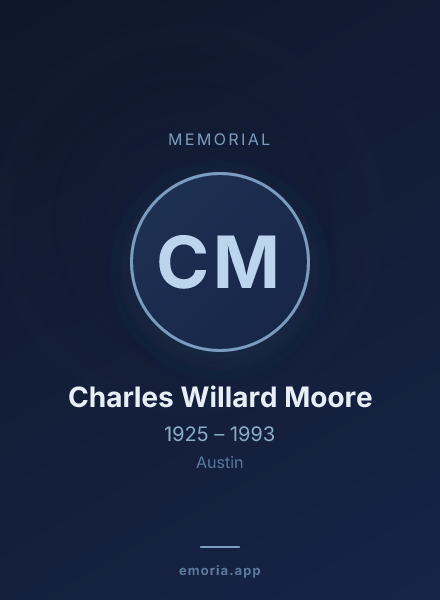 Memorial portrait of Charles Willard Moore