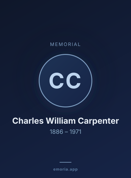 Memorial portrait of Charles William Carpenter