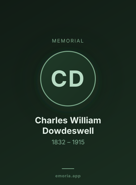 Memorial portrait of Charles William Dowdeswell