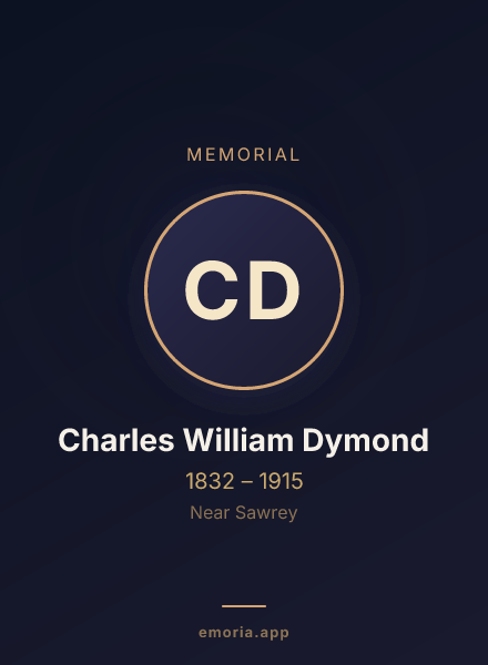 Memorial portrait of Charles William Dymond