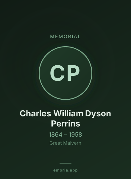 Memorial portrait of Charles William Dyson Perrins