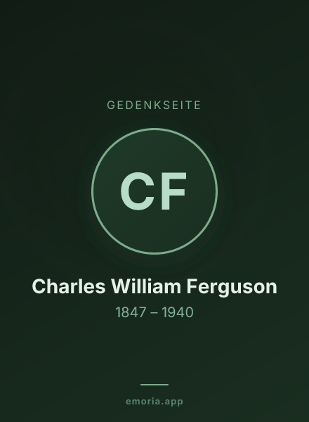 Gedenkportrait von Charles William Ferguson