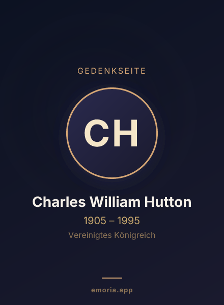Gedenkportrait von Charles William Hutton