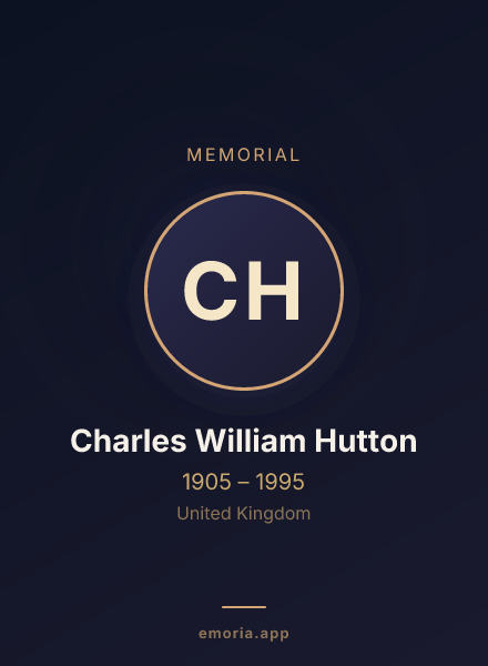 Memorial portrait of Charles William Hutton