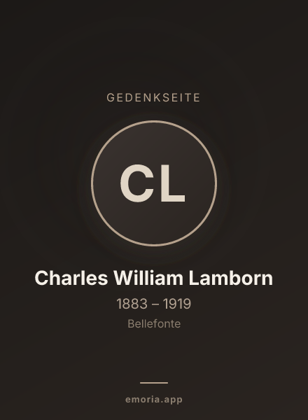 Gedenkportrait von Charles William Lamborn