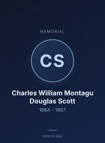 Memorial portrait of Charles William Montagu Douglas Scott