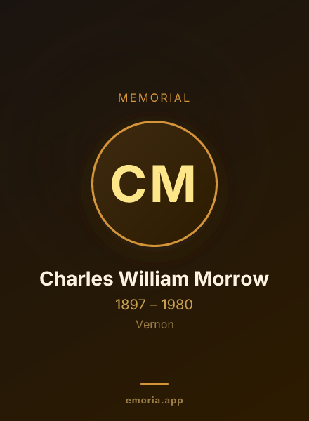 Memorial portrait of Charles William Morrow