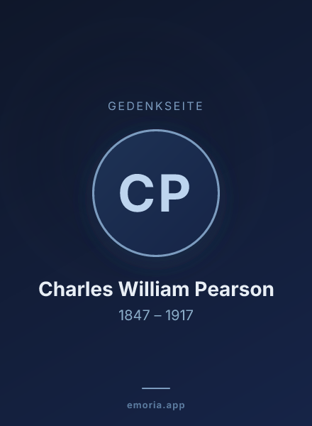 Gedenkportrait von Charles William Pearson