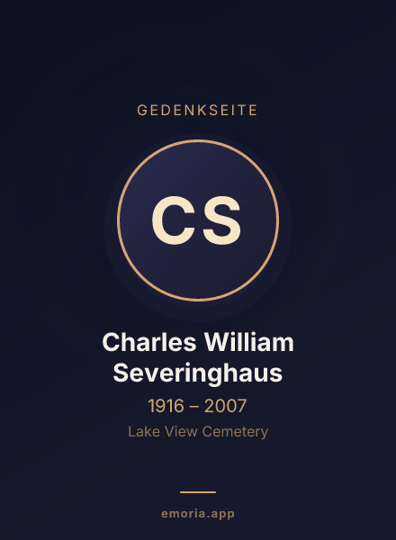 Gedenkportrait von Charles William Severinghaus