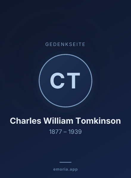 Gedenkportrait von Charles William Tomkinson
