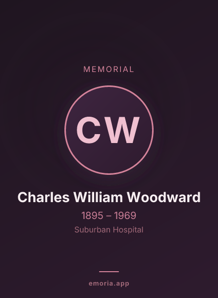 Memorial portrait of Charles William Woodward